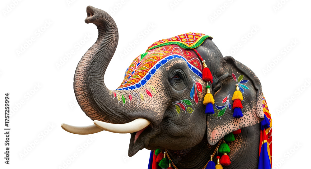Obraz premium Decorated Elephant for Diwali Celebration