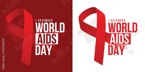 World AIDS Day background design. December 1st, World AIDS awareness and prevention. Vector illustration