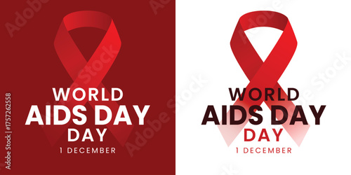 World AIDS Day background design. December 1st, World AIDS awareness and prevention. Vector illustration
