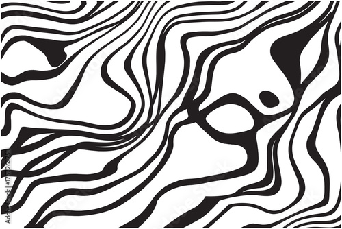 Irregular contours in abstract fluid motion illusion