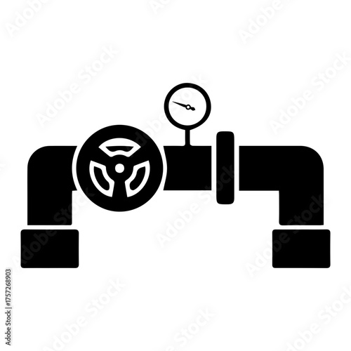 Industrial Pipe Valve Icon