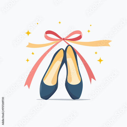 Elegant ballet flats with a delicate ribbon accent and sparkling embellishments