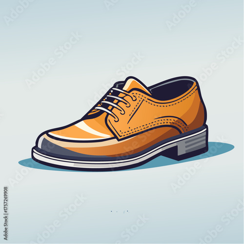 Elegant men's dress shoe illustration, showcasing classic style and refined footwear