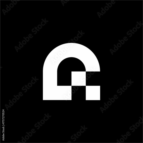 A modern 'R' logo built from rounded, geometric shapes and pixelated corners. Conveys reliability, data management, and digital precision. Excellent for research or IT services.