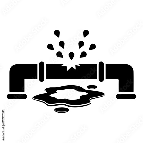 Leaking pipe icon