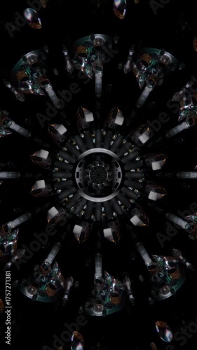 Fractal mandala rotation with symbolic geometry aligning energy, breath, and visual storytelling in motion, prismatic kaleidoscope transitions guiding attention into a calm inner focus