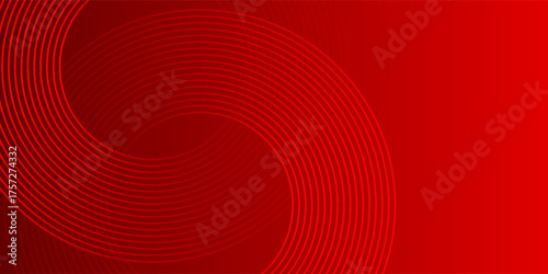 Red abstract background with glowing geometric lines. Modern shiny red gradient diagonal rounded lines pattern. Futuristic technology concept. Suit for poster, cover, banner, presentation, website