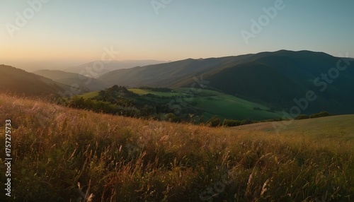 sunset in the mountains