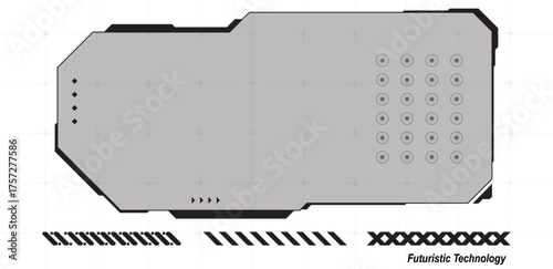 Futuristic HUD text box frames futuristic black element