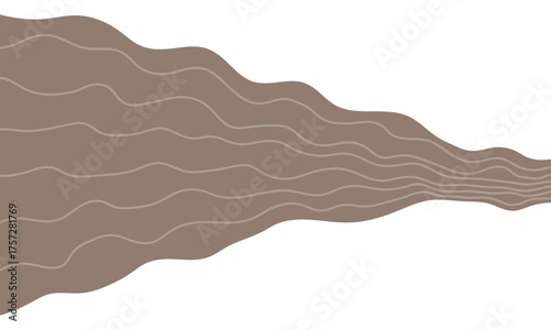 Brown soil layers. Sedimentary strata	