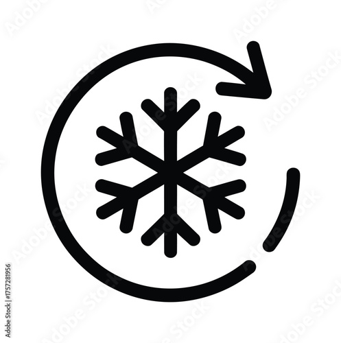 Snowflake cooling icon air conditioning and temperature vector illustration