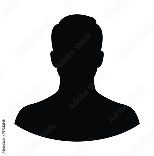 Male head profile man silhouette vector illustration