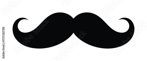 Mustache Silhouette Vector for Barber and Vintage