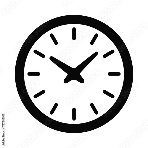 Clock Icon Vector for Time and Schedule Management