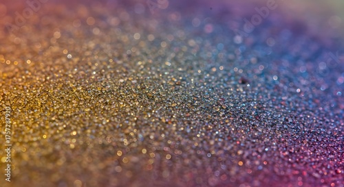 A close-up of multicolored sand grains.