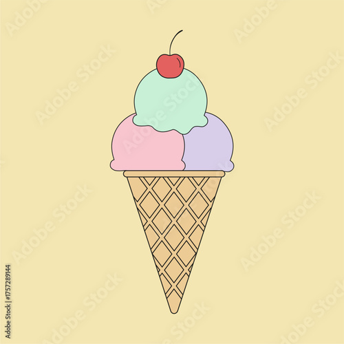 ice cream vector illustration