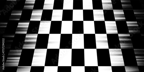 Finish line of striped black squares on a white background. Striped pattern. Design element for covers, advertising, web design, packaging, Sports vector background