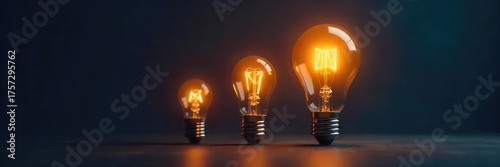 A single incandescent light bulb gradually transforms into a sleek, modern LED bulb, symbolizing technological advancement and the continuous process of improvement , warm light, design, innovation