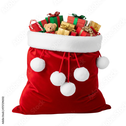 santa claus bag with gifts