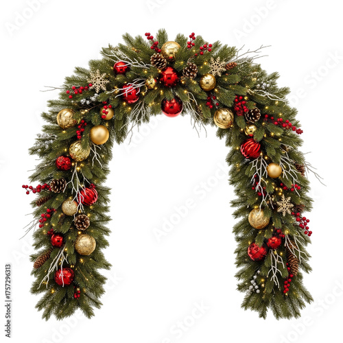 christmas wreath isolated on white