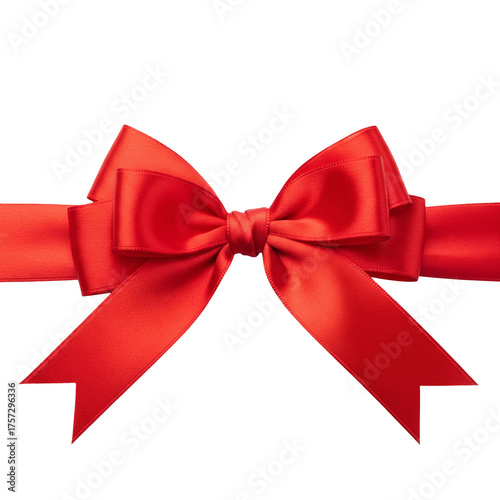 red bow isolated on white