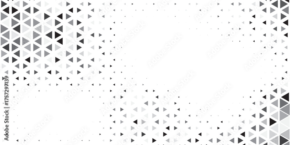 Obraz premium Triangular geometric pattern. Black white triangle background. vector illustration eps10