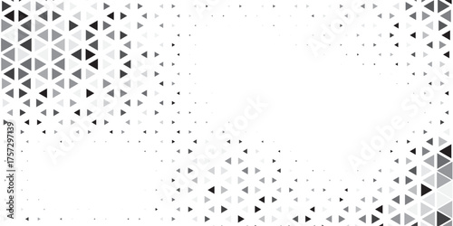 Triangular geometric pattern. Black white triangle background. vector illustration eps10