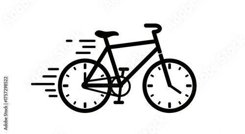 Time Bicycle with Clock Wheels Minimal Vector Design
