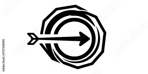 Intertwined Geometric Rings Collagen Flat Vector Firmness Icon