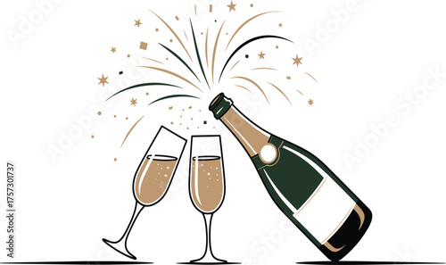 Celebration champagne toast drink party alcohol cheers sparkling wine event bottle glasses celebration toast