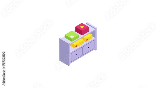 Customer buying or receiving multiple boxes from an online order Animation MP4 File