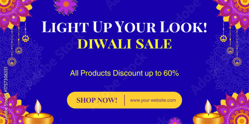 Diwali sale discount banner 