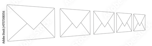 Line art of an incoming email message. The new concept of email inbox notifications in business communications and digital marketing.
