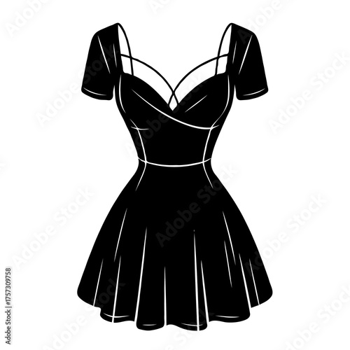 vector illustration of a fashion dress
