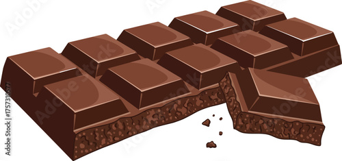 Delicious milk chocolate bar with a piece broken off on a light background for sweet treats and dessert cravings is shown here nicely
