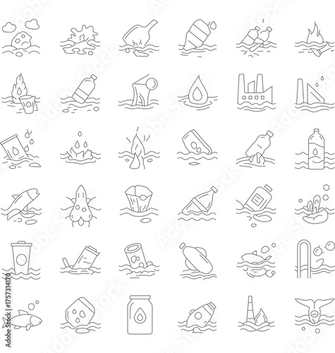 Minimalist Outline Drawing Film Production and Theatre Performance Icon Set