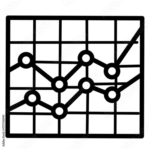 Line Graph with Dots Icon