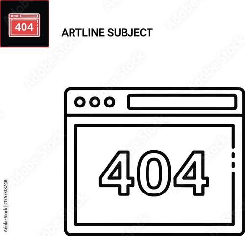 Illustrative 404 error message for website maintenance notification or graphic design error page concept showcasing technical issue