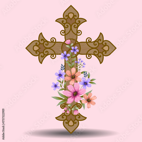 Wood cross006