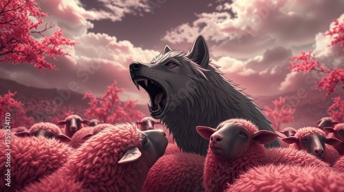 the wolf among sheep wallpaper 