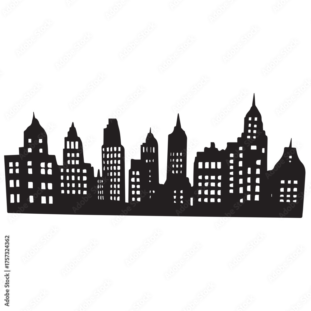 Obraz premium Building icon vector set. apartment illustration sign collection. skyscraper symbol. architecture logo.