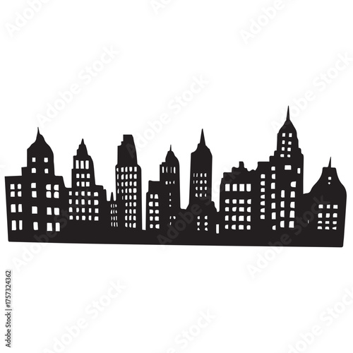 Building icon vector set. apartment illustration sign collection. skyscraper symbol. architecture logo.