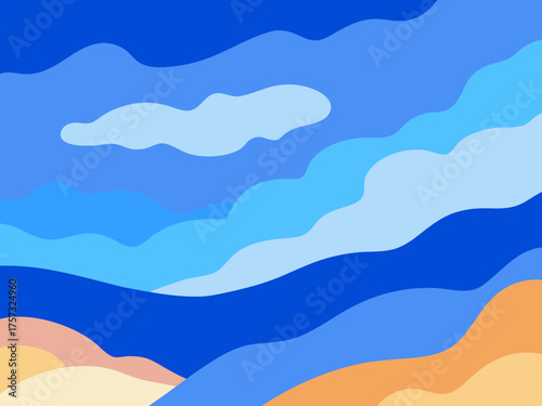 abstract sky tones gouache painting background