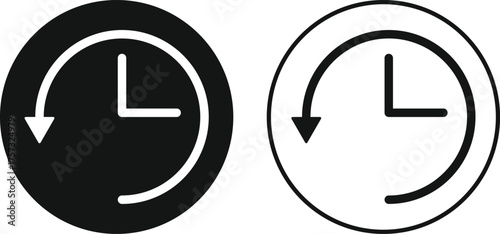 Account history icon. Past symbol. User Activity icons collection
