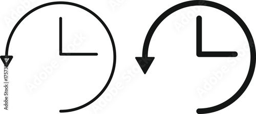 Account history icon. Past symbol. User Activity icons collection