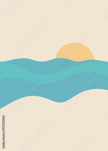 watercolor gentle sea breeze and sand background