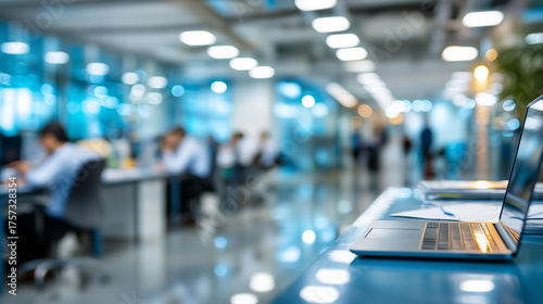 Wallpaper Mural Defocused blurred modern office open space background open office blur workspace defocused office floor background blurred workstations business office corporate floor Torontodigital.ca