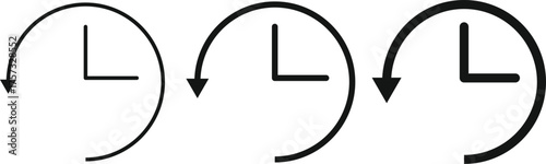 Account history icon. Past symbol. User Activity icons collection