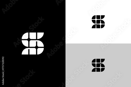 Modern Geometric Letter S Logo