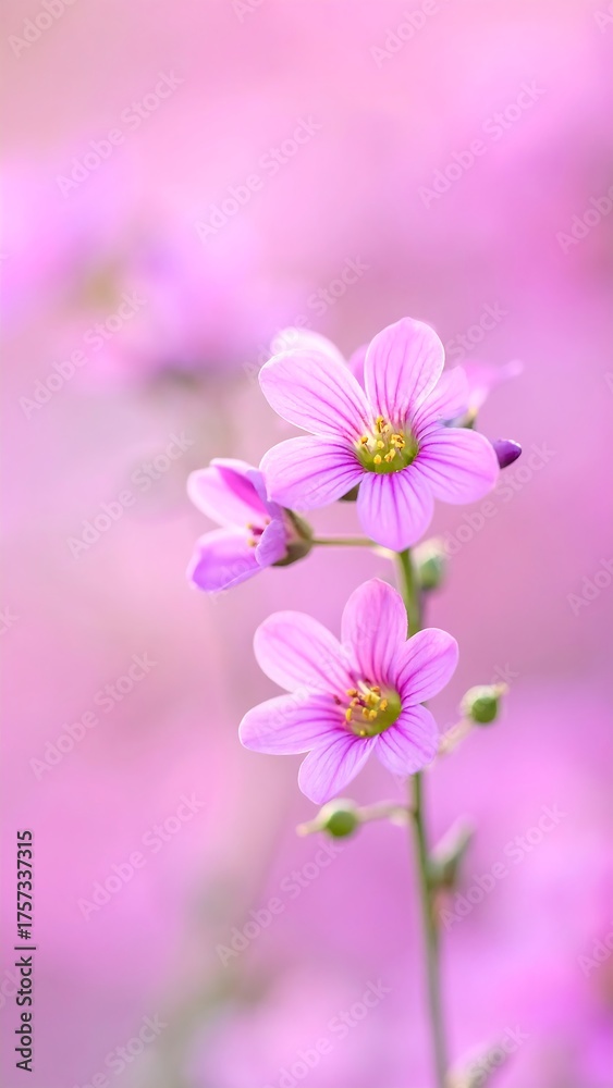 Fototapeta premium Delicate pink flowers in soft focus
